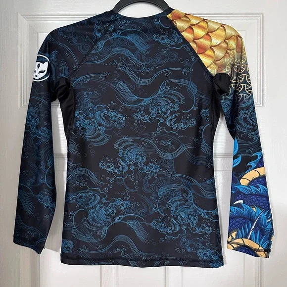 Gaidama Dragon Long Sleeve Rash Guard, youth size L - Picture 2 of 7